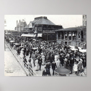 Póster Atlantic City, New Jersey, Domingo de Pascua, Vint