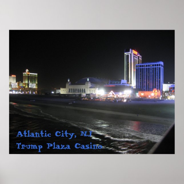 Póster Atlantic City, NJ ~ Trump Plaza Casino (Frente)