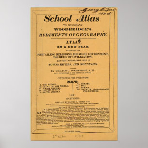 Póster Atlas de la escuela, los rudimentos de Woodbridge