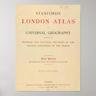 Póster Atlas de Londres de Stanford de la página de