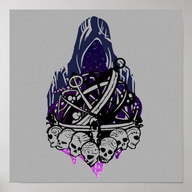 Póster Atlas de los pañales de caza de cabeza de POE (Frente)