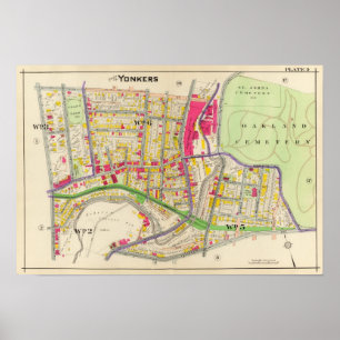 Póster Atlas de Yonkers Nueva York