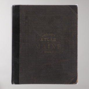 Póster Atlas del estado de Maine
