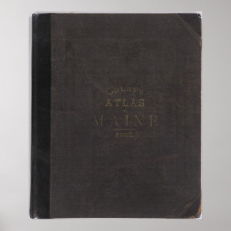 Póster Atlas del Estado de Maine