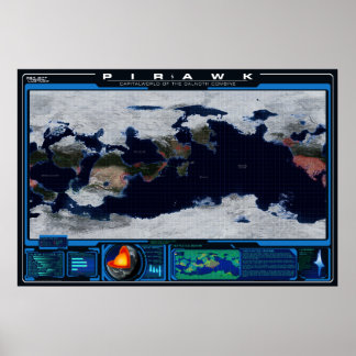 Póster Atlas del planeta de pirawk