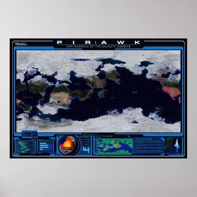 Póster Atlas del planeta de pirawk (Frente)