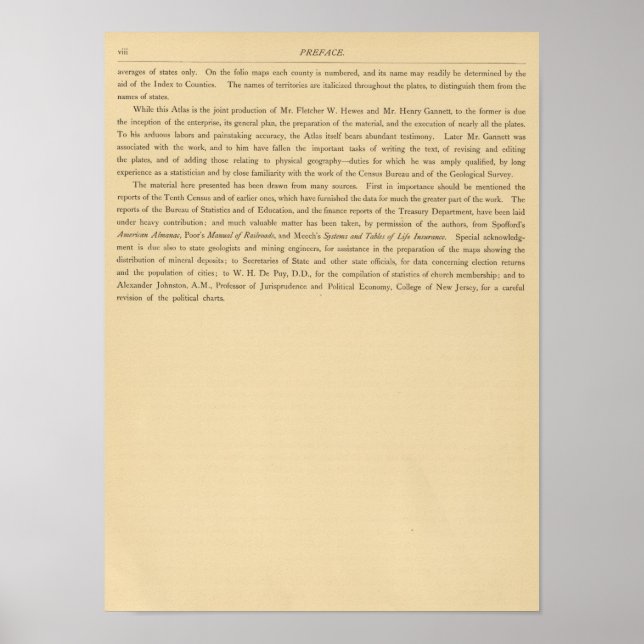 Póster Atlas estadísticas de Scribner (Frente)