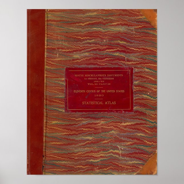 Póster Atlas estadísticos Estados Unidos (Frente)