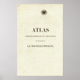 Póster Atlas geográfico y físico de títulos medios