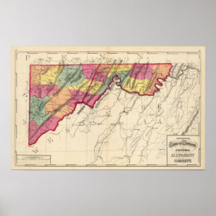 Póster Atlas topográficos de los condados de Maryland 2