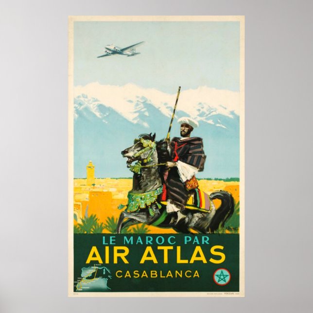 Póster Atlas Vintage Maroc Casablanca Adv Poster (Frente)