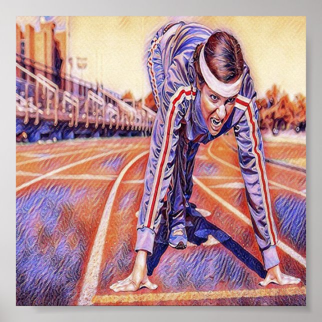 Póster Atleta de entrenamiento (Frente)