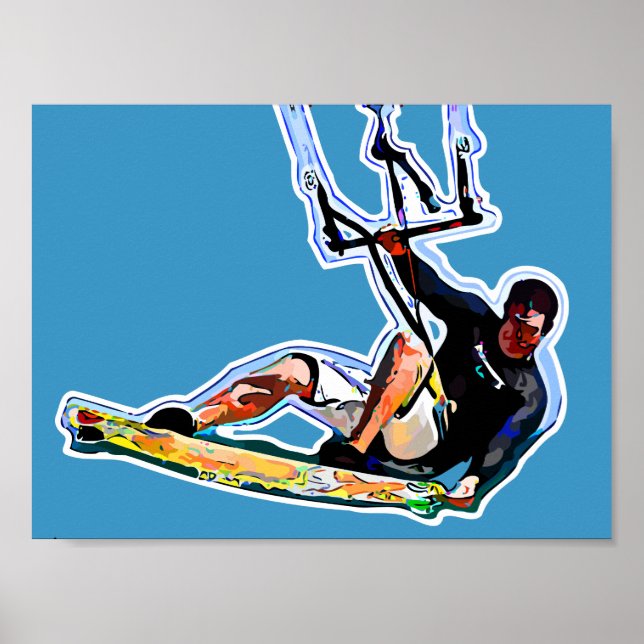 Póster Atleta de kitesurf (Frente)