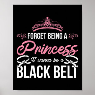 Póster Atleta Karate Chica Esparring Black Belt Women Gif