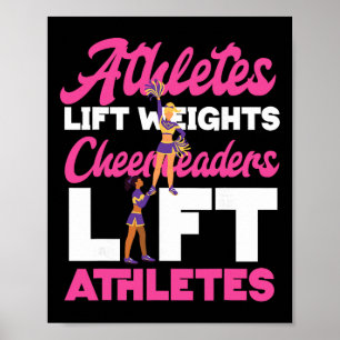 Póster Atletas de Animación Deportiva Levantan Pesas Porr