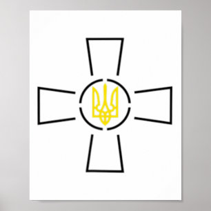 Póster Ato Cruz Tryzub Ucrania Volodymyr Zelensky