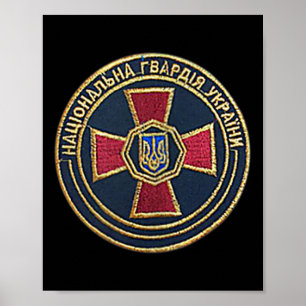 Póster Ato Cruz Tryzub Ucrania Volodymyr Zelensky Preside