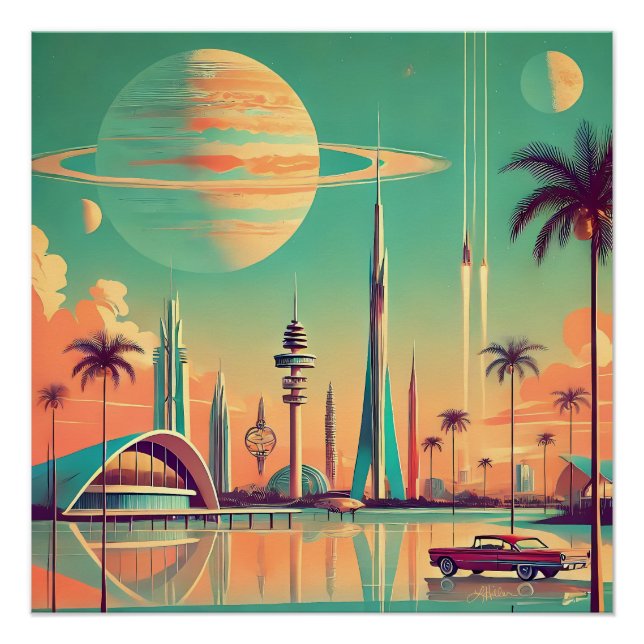 Póster Atómico Futurista Nuevo Florida (Anverso)