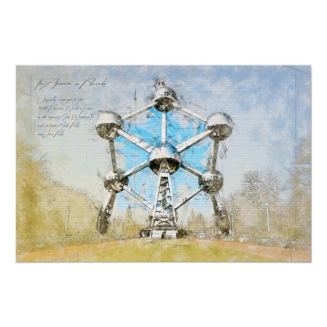 Póster Atomium Brussels (Anverso)