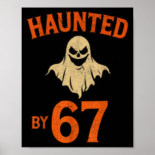 Póster Atormentado por 6 7 Seis Siete Halloween Fantasma 