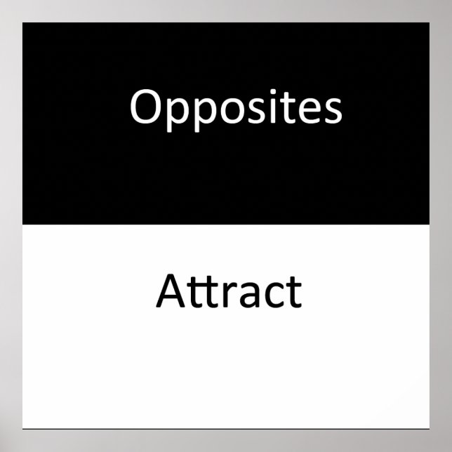 Póster Atraer opuestos (Frente)