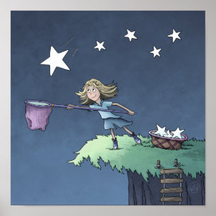 Póster Atrapa una estrella que cae - Recolectando deseos