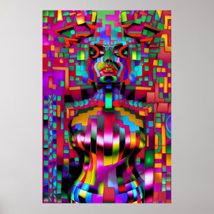Póster Atrapado en un Glitch de Teleportal - Ken Gage Art