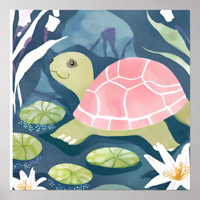 Póster Atrapame si puedes tortuga (Frente)