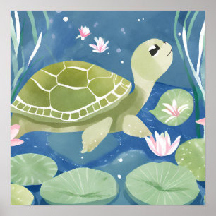 Póster Atrápame si puedes tortuga