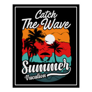 Póster Atrapar Las Vacaciones De Verano De Onda