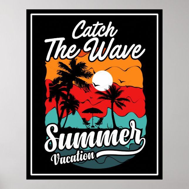 Póster Atrapar Las Vacaciones De Verano De Onda (Frente)