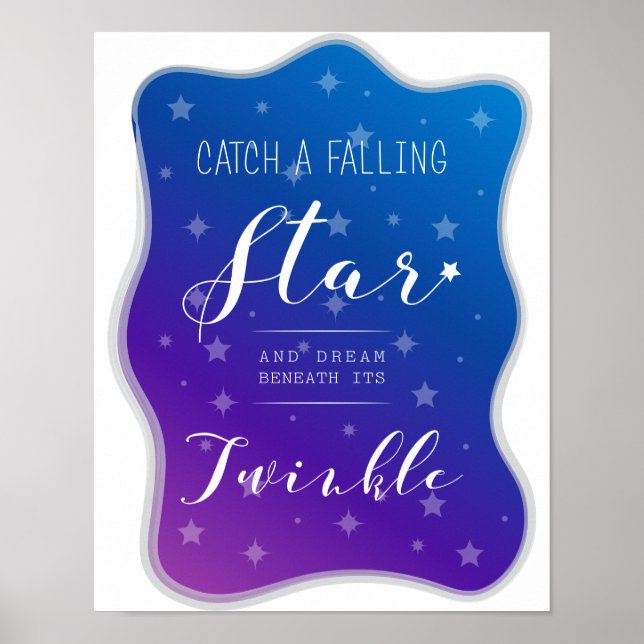 Póster Atrapar una estrella que cae (Frente)