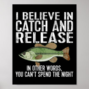 Póster Atrapar y Soltar Pesca Divertida 