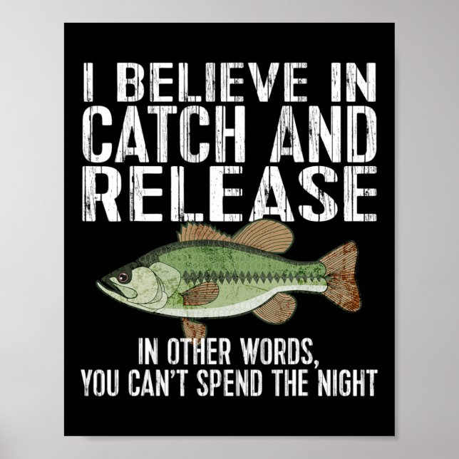 Póster Atrapar y Soltar Pesca Divertida  (Frente)