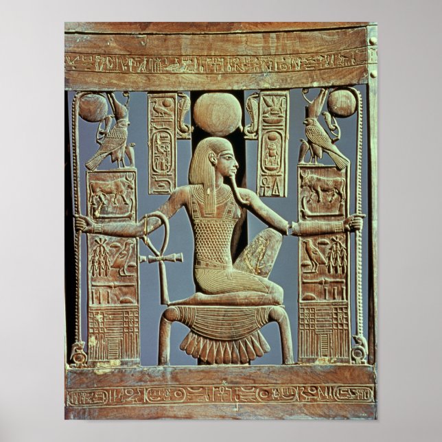 Póster Atrás de una silla de la tumba de Tutankhamun (Frente)