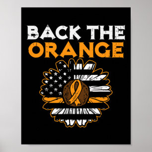 Póster Atrás El Naranja Sunflower La bandera de los Estad