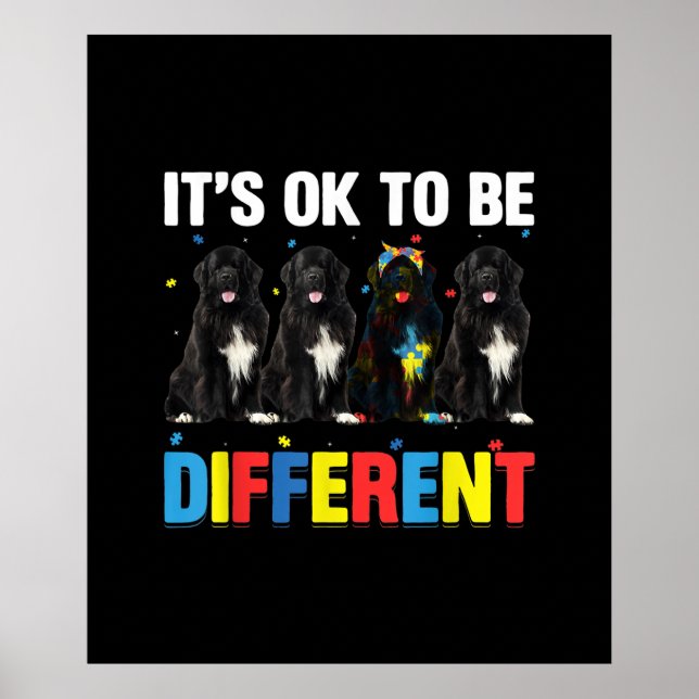 Póster Atrévase A Ser Diferente | Divertido Newfie | Tera (Frente)
