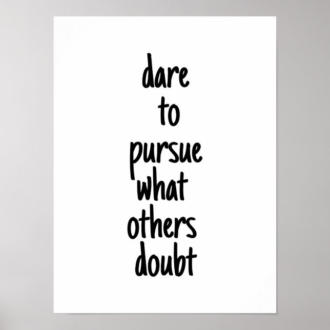 Póster Atreverse A Perseguir Al Poster (Frente)