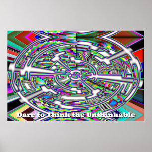 Póster Atrévete a pensar lo impensable (cambia las palabr