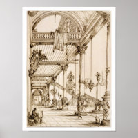 Atrio de un palacio, en genes, del 'arte y la indu