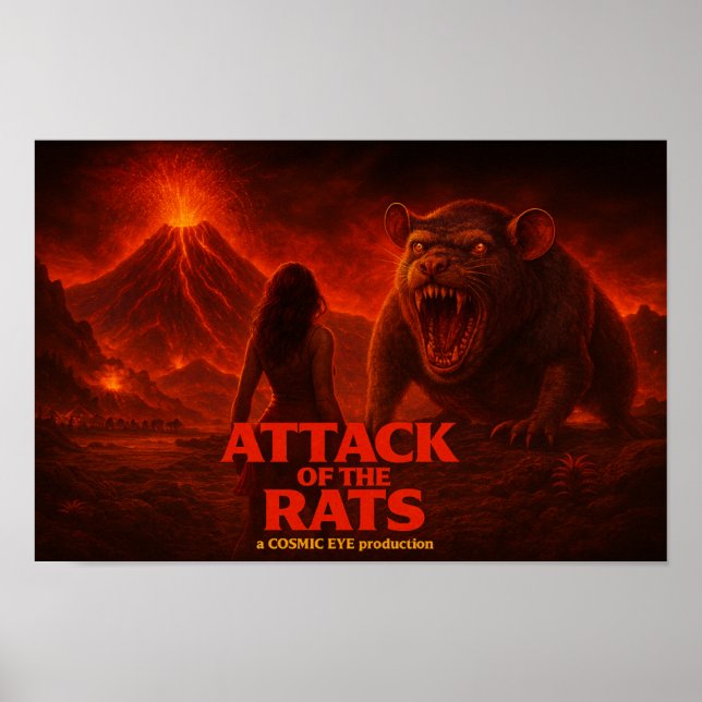 Póster Attack of the Rats Poster (Frente)
