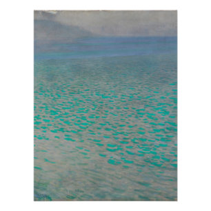 Póster Attersee, pintura de paisajes costeros, Gustav Kli