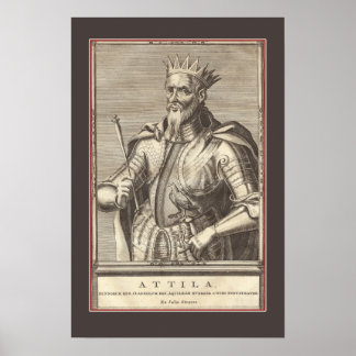 Póster Attila El Hun, el azote de Dios con la frontera