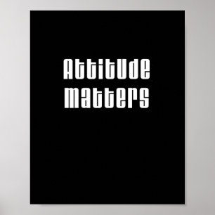 Póster Attitude S Bold Typography Design Pegatina