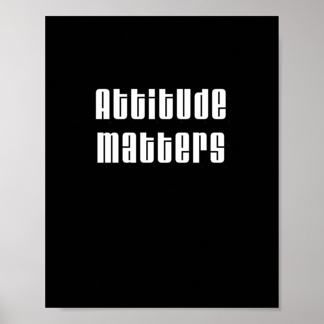 Póster Attitude S Bold Typography Design Pegatina (Frente)