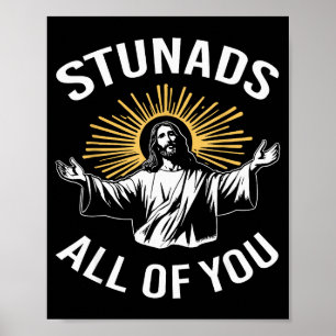 Póster Aturde a todos Ustedes Divertido Jesús Meme Cristi