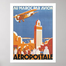 Póster Au Maroc Par Avion