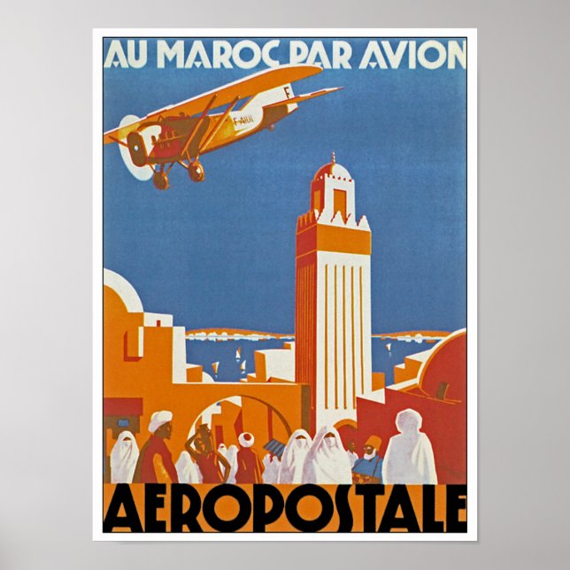 Póster Au Maroc Par Avion (Frente)