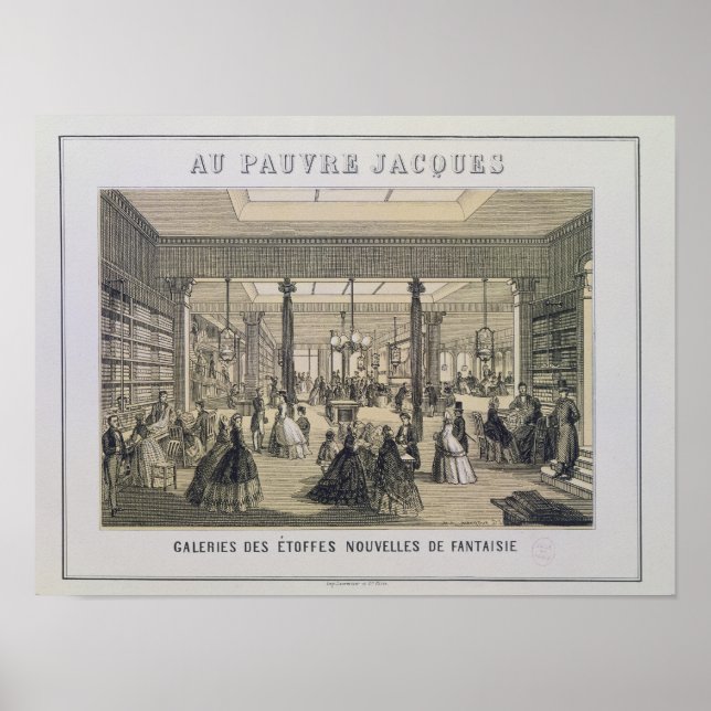 Póster Au Pauvre Jacques: El Departamento de Tejidos (Frente)