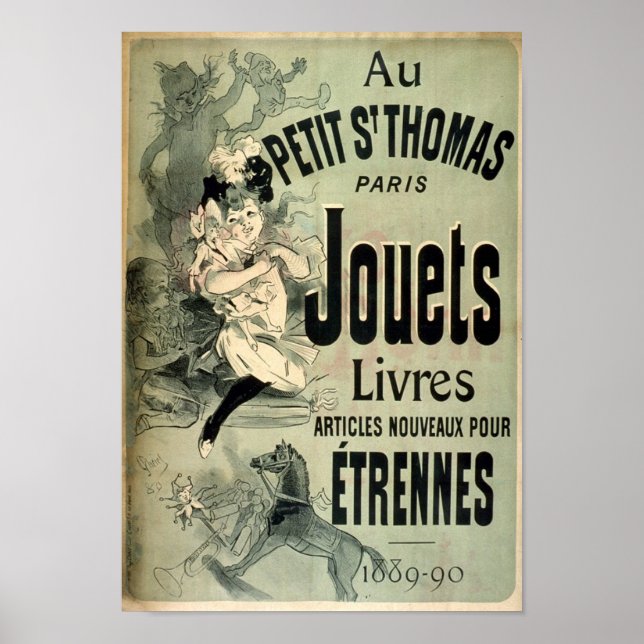 Póster Au Petit S Thomas Paris Jouets Livres (Frente)